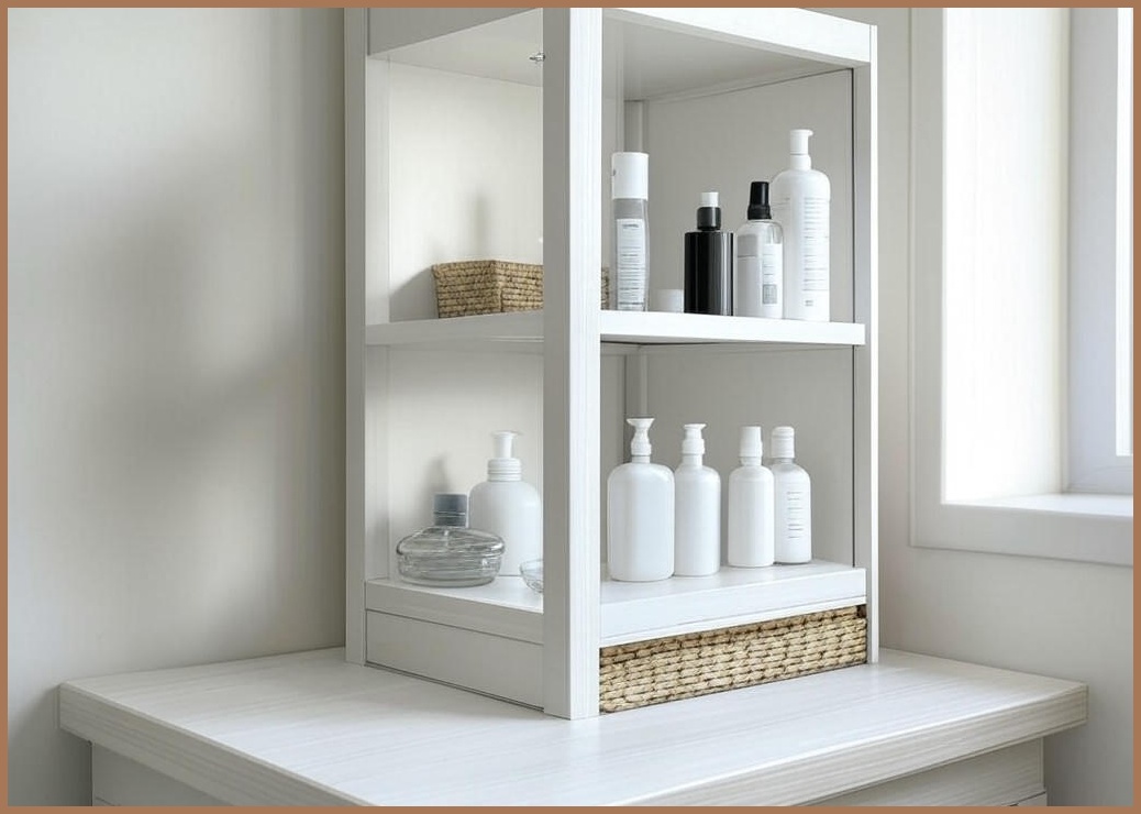 4단 화장실 욕실 선반 수납 정리대 코너장 보관함 코너형 바구니포함, 단일 색상, 1개