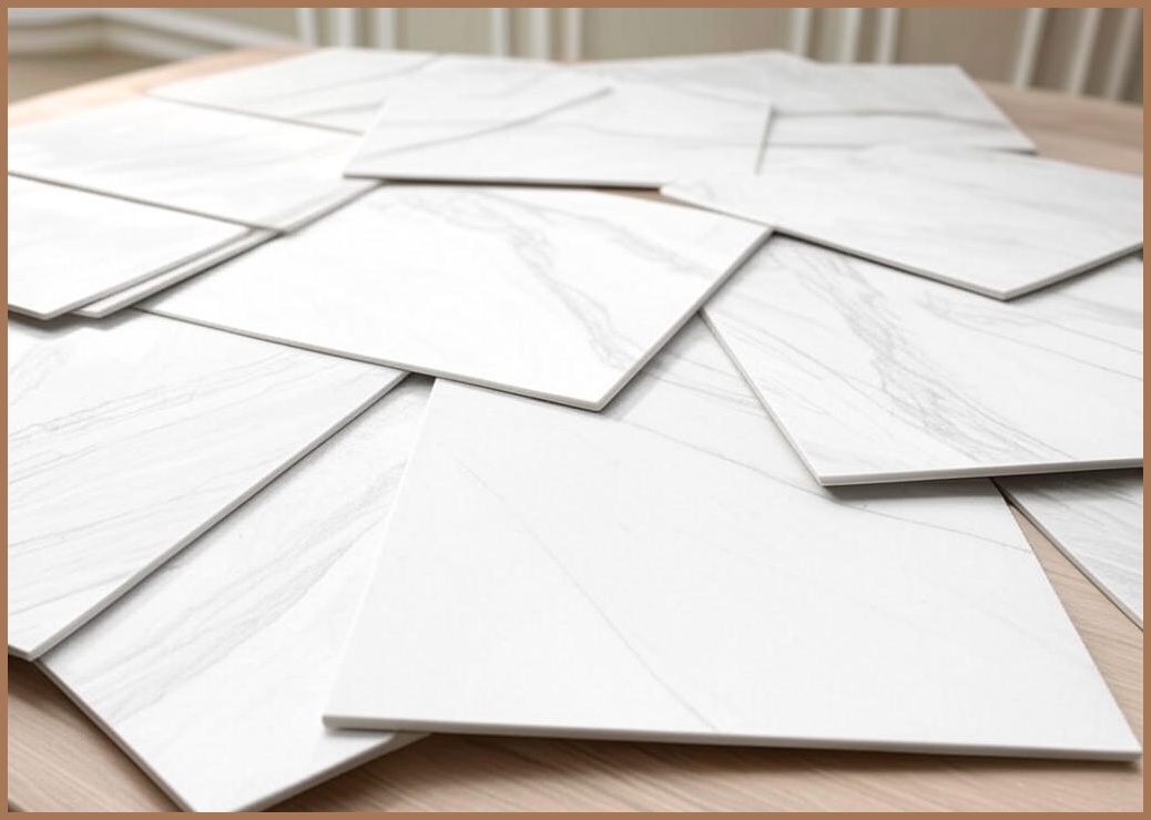 YOPENCE 접착식 데코 타일 폼블럭 대리석 시트지 40*80CM 10개, 우아화이트 - 이미지 1