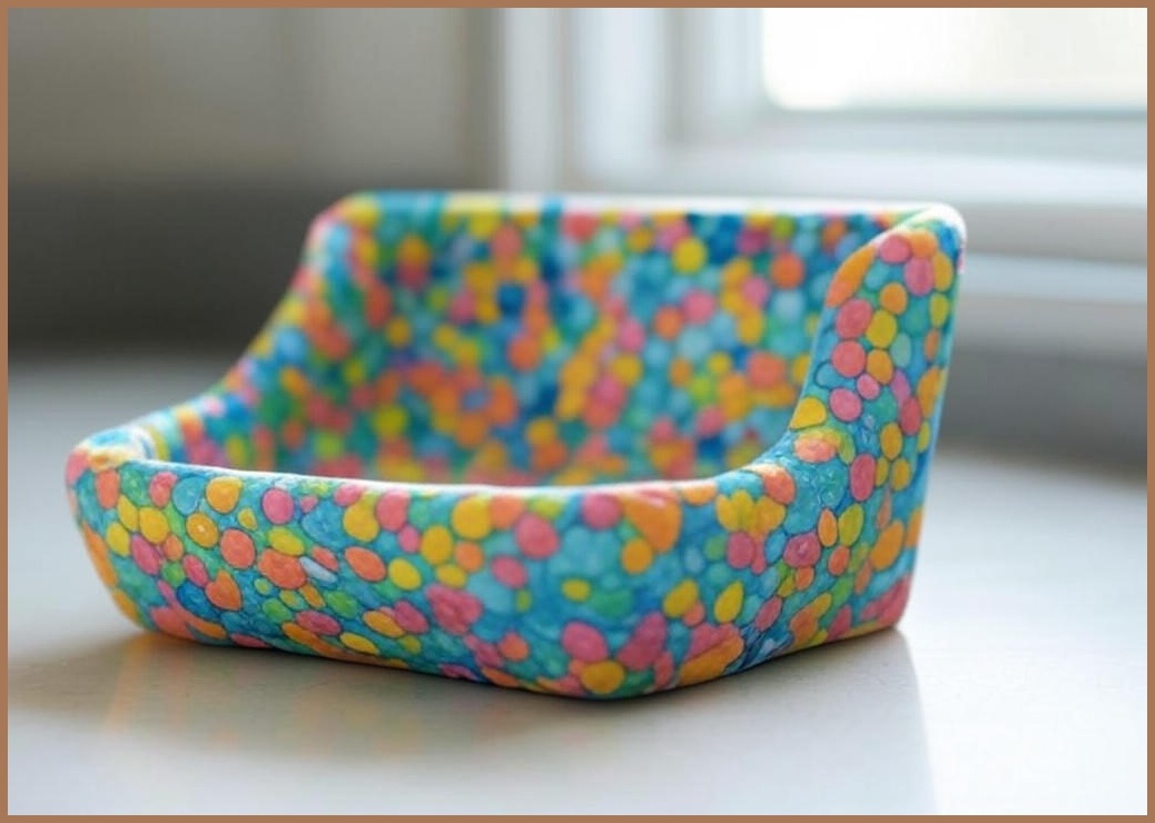 논슬립 실리콘 비누받침, 컬러도트, 1개