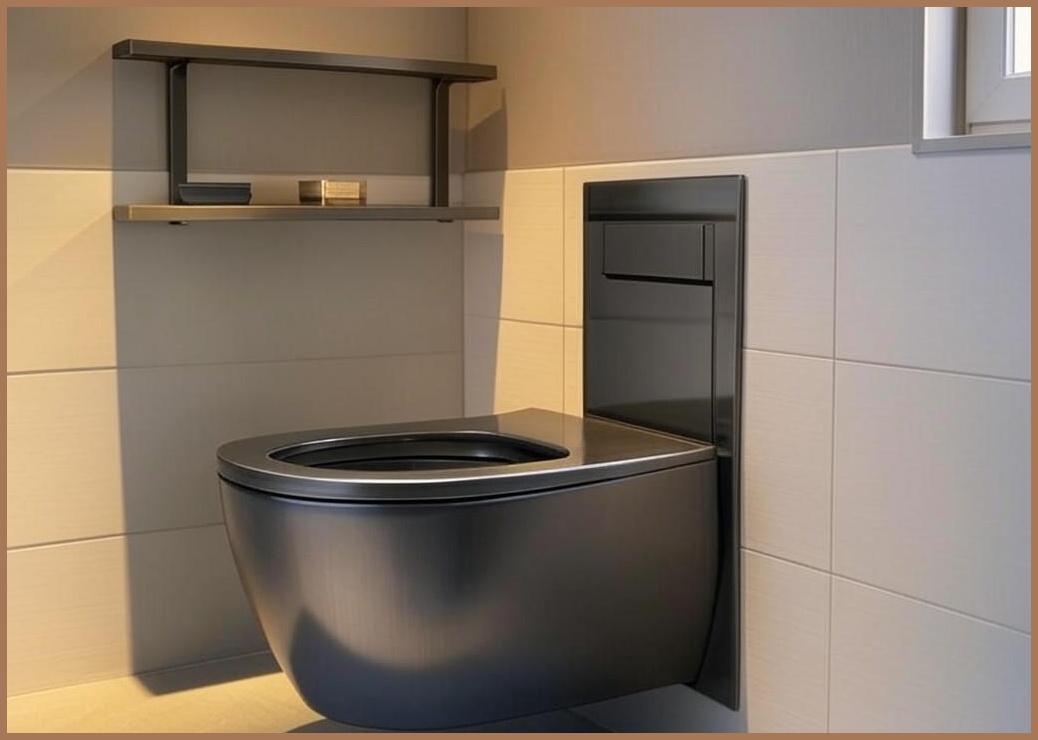 더자카 심플 철제 변기 욕실 선반