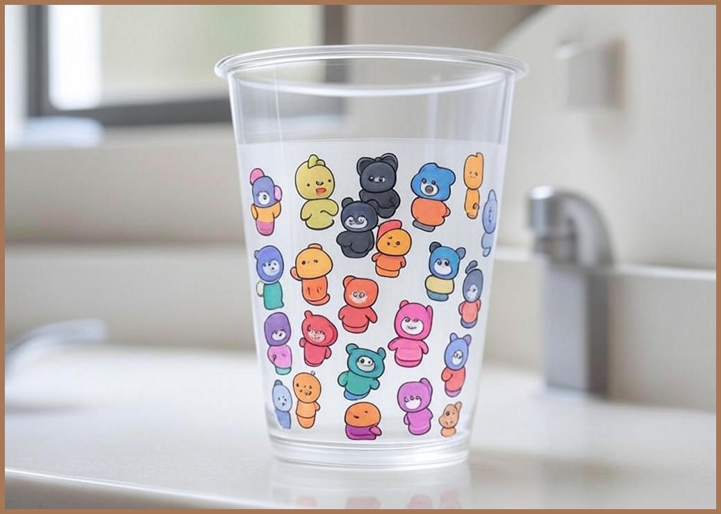 릴팡 카카오프렌즈 투명양치컵