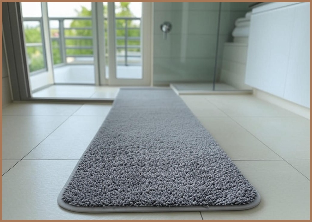 마벨인홈 안전 논슬립 욕실 발코니 발매트 그레이,화이트, 화이트, 1개
