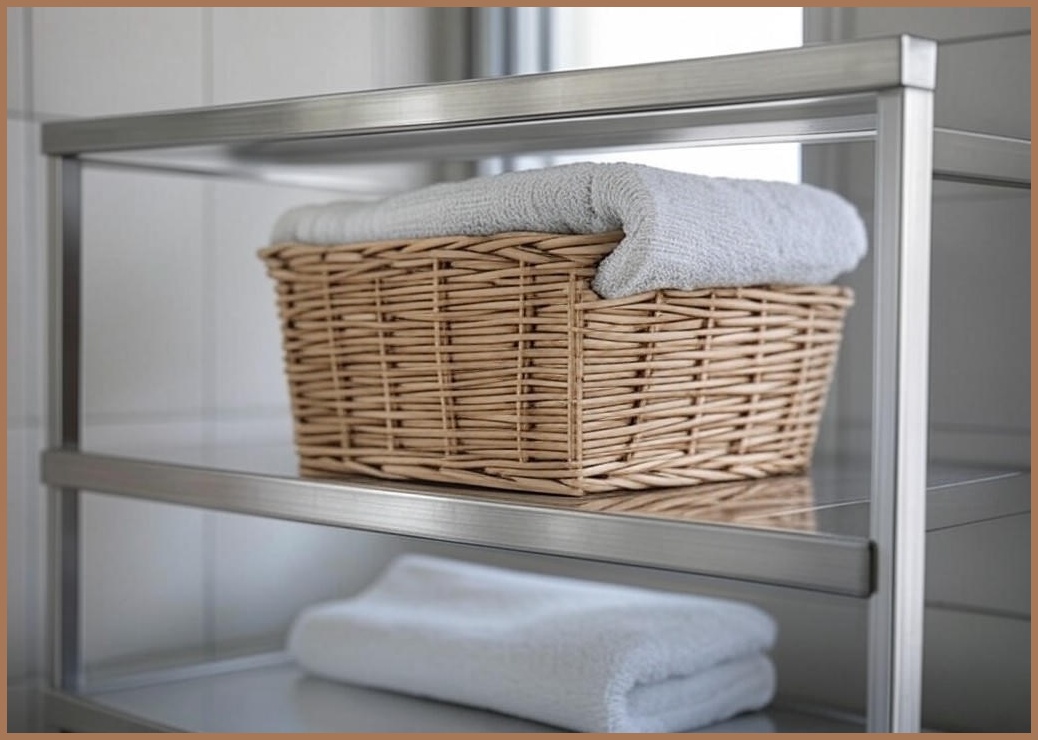 마치홈 스텐레스 무타공 욕실선반 바스켓