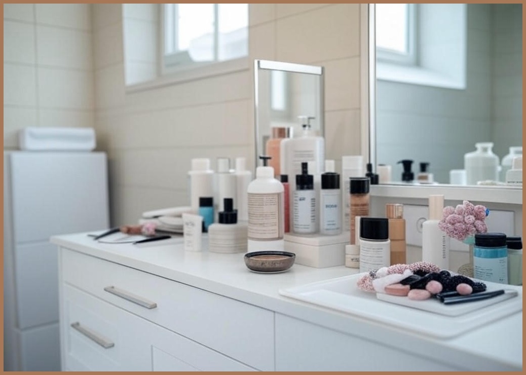 미하우 욕실 화장실 정리함 화장품 정리대 화장대 선반 정리 칸막이 소품 수납함