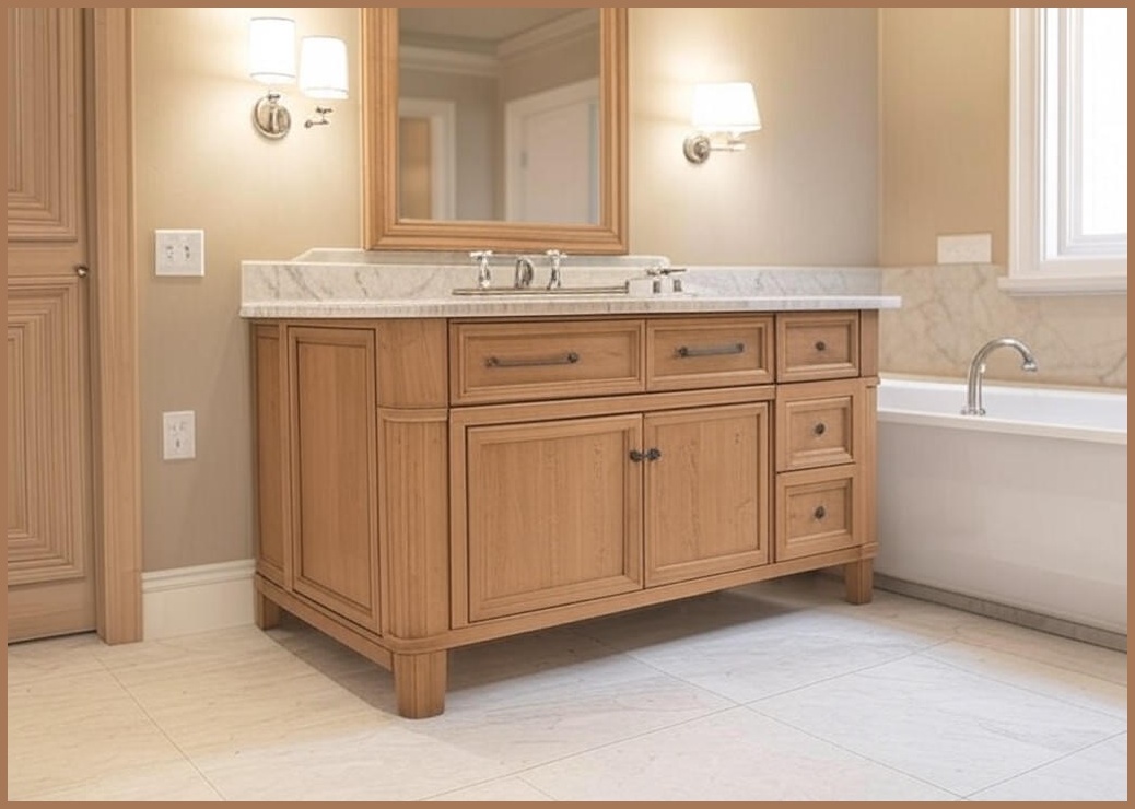 코지홈리빙 클래식한 인테리어 욕실 세면대 하부장세트 수납장 탑볼 욕실, 거울 없음