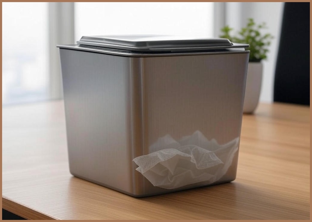 프라템 플랫 원터치 사각 휴지통 5L