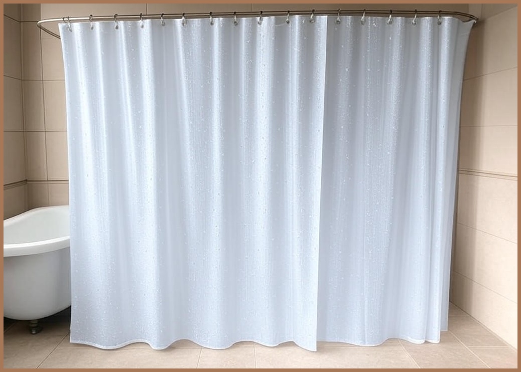 프리미엄 PEVA 샤워커튼 180x180 (커튼링포함) 방수커튼 욕실커튼 - 이미지 1