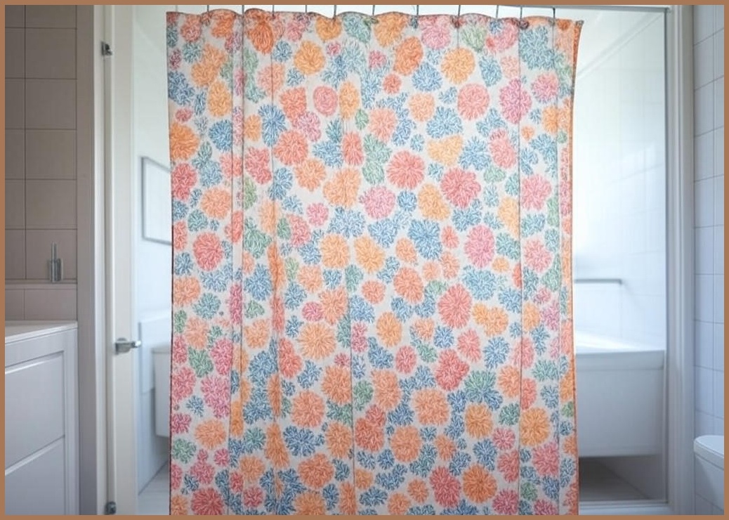 피어니스트 패치 욕실 샤워커튼 - 이미지 1